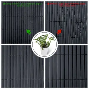 Plastic Garden Fence Asbed Black / 80cm H x 300cm W