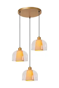 Lucide Gunhild Classic Pendant light - 3xE27 - Transparant