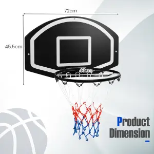 Costway Wall Mounted Basketball Hoop Set Large Indoor Basketball Games