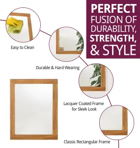 Hallowood Furniture Waverly Oak - Oak Framed Mirror (MIR1080)