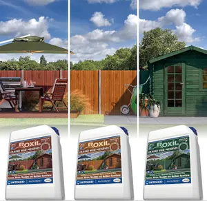 Roxil Wood Stain Preserver (5L Fir Green) - 5 Year Protection for Indoor & Outdoor Wood. No VOCs, Fast-Drying. 25 m Coverage