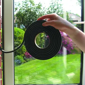 10m Rubber Seal Draught Excluder Self Adhesive Foam Weather Strip Doors Windows