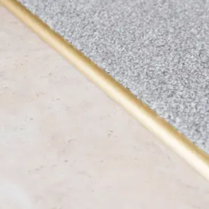 Anodised aluminium single edge carpet profile cover strip door floor bar trim 1000mm x 10mm C07 gold