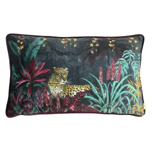 Evans Lichfield Zinara Leopard Rectangular Feather Rich Cushion