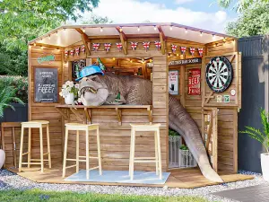 Dunster House Outdoor Bar Shed 2.4 x 2.4 Metres The Corner Hangover Garden Bar III