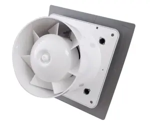 Bathroom Extractor Fan 150mm with Timer Silver Vision Panel