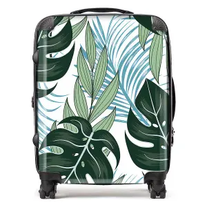 Tropical Pattern With Bright Plants And Flowers Suitcase - Large