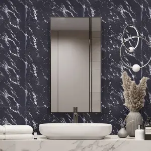 Marble Effect PVC Wall Panels 10 Pieces Set for Stylish Bathtoom & Living Room Decor