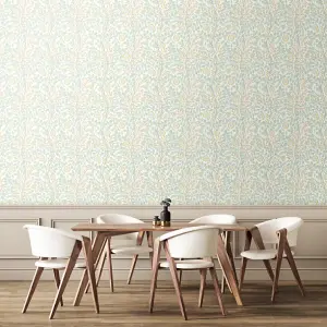 Hoopla Walls Rosehip Trail Soft Mint Smooth Matt Wallpaper