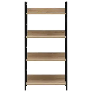 Berkfield 4-Layer Book Shelf Oak 60x27.6x124.5 cm Engineered Wood