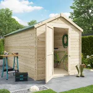 BillyOh Pro Apex Log Cabin Wooden Shed - W2.0m x D4.5m (7 x 15ft) - 19mm Thickness