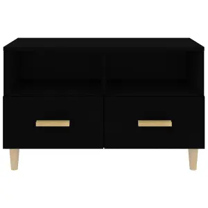 Berkfield TV Cabinet Black 80x36x50 cm Engineered Wood