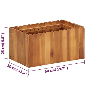 Berkfield Garden Raised Bed 50x30x25 cm Solid Acacia Wood