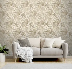 Paradise Palm luxury heavyweight wallpaper - Gold