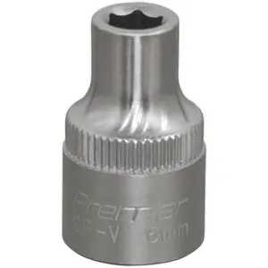 6mm Chrome Vanadium Forged Steel Drive Socket - 3/8 Inch Square Drive Tool