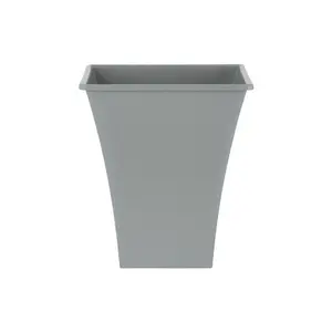 Wham Set 4 Metallica 23cm Square Plastic Planter Upcycle Grey