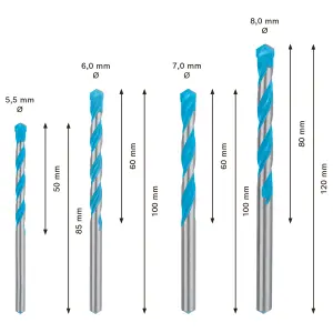 Bosch 4 piece Straight Multi-purpose Drill bit set