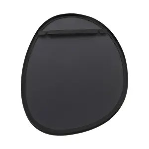 Irregular Wall Mounted Mirror Metal Framed Bathroom Mirror Decorative, Black