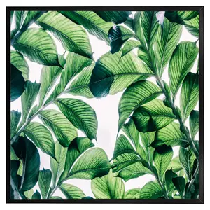 Tropical palm (Picutre Frame) / 16x16" / Black