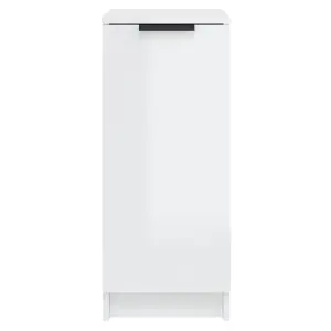 Berkfield Shoe Cabinet High Gloss White 30x35x70 cm Engineered Wood