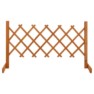 Berkfield Garden Trellis Fence Orange 120x60 cm Solid Firwood