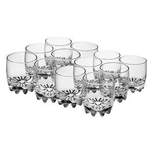 URBNLIVING 10cm Height 200ml Whisky Glasses Sleeve Set of 12