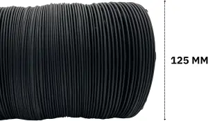 AirTech-UK Combi ducting 125mm Dia 5" Black Flexible Ducting Combi Duct Aluminium Flexible (2.5 Meter)