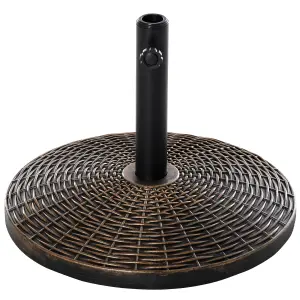 Outsunny 25KG Patio Weighted Umbrella Base Parasol Holder Outdoor Stand