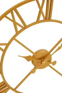 Interiors by Premier Vitus Gold Finish Wall Clock