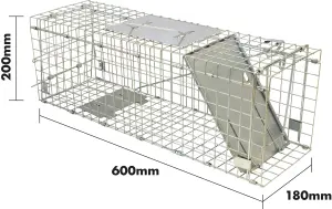 Indoor Outdoor Collapsible Live Animal Humane Trap for  Pests Rabbits, Squirrels