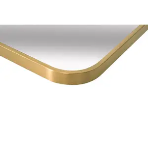 Kallas Metal Flat Wall Mirror Brass