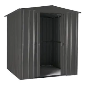 6 x 4 Premier Apex Metal Garden Shed - Anthracite Grey (6ft x 4ft / 6' x 4' / 1.8m x 1.2m)