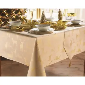 Fiona Tablecloth Gold / 132cm W x 228cm L