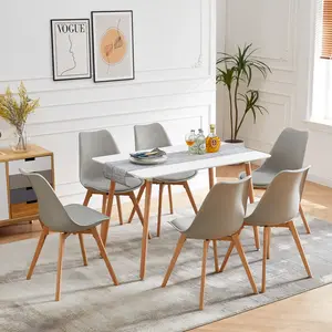 Milana 6 - Person Dining Set Grey