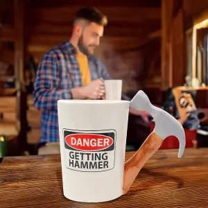 Danger Getting Hammer Mug For Tea Coffee Hot Chocolate Hot & Cold Drinks Gift For Someone Special