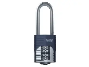 Squire Vulcan Long Boron Shackle Combination Padlock 50mm