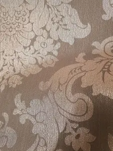 Damask Rose Gold Foil Metallic Wallpaper Textured Vinyl Retro Vintage Arthouse