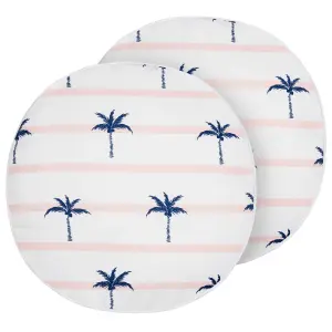 Set of 2 Outdoor Cushions MOLTEDO White