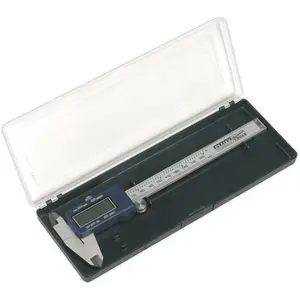 150mm Digital Vernier Calipers - Hardened & Tempered - Large LCD Display