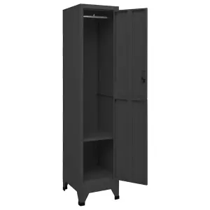 Berkfield Locker Cabinet Anthracite 38x45x180 cm Steel