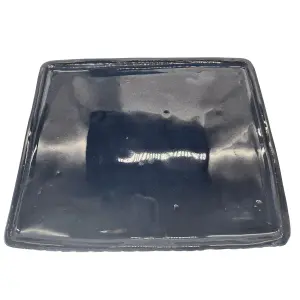 36cm Glazed Bonsai Pot Drip Tray - Rectangle - Blue