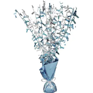 Unique Party Glitz 1st Birthday Balloon Weight Centrepiece Blue/Silver (One Size)