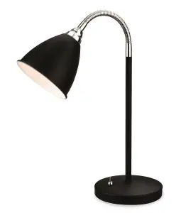 Luminosa Bari 1 Light Table Light Black with Chrome, E14