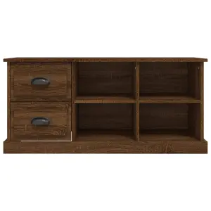 Berkfield TV Cabinet Brown Oak 102x35.5x47.5 cm Engineered Wood