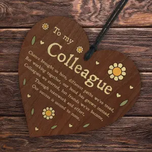 Red Ocean Novelty Colleague Gifts Wooden Heart Leaving Gift For Work Colleague Friendship Gift For Him Her Keepsake New Job Gift