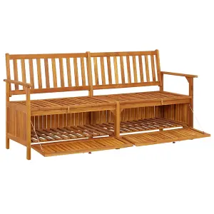 Berkfield Storage Bench 170 cm Solid Wood Acacia