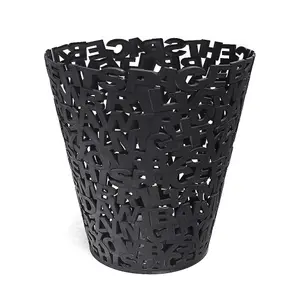 Black WastePaper basket,Dust Bin, Office Paper Bin, Letters ,plastic