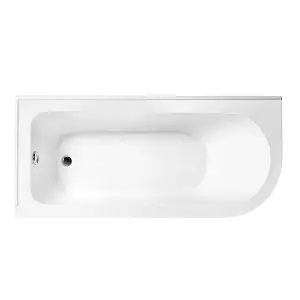 Balmoral 1700mm Freestanding Left Hand Shower Bath with Chrome Claw & Ball Feet