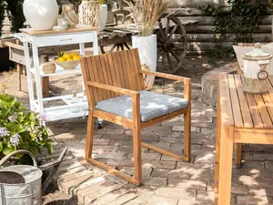 Garden Chair SASSARI Acacia Wood Grey