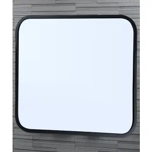 Showerdrape Shoreditch Square Wall Mounted Black Framed Bathroom Mirror 40 x 40cm